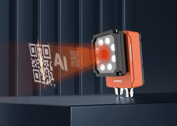 Proyectos de Trazabilidad Industrial con Visión Artificial y AMR 3 Escáner inteligente iRAYPLE leyendo códigos QR con visión AI